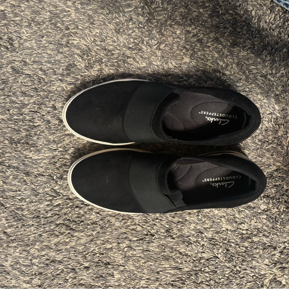Clarks women’s Black Slip-On Shoes